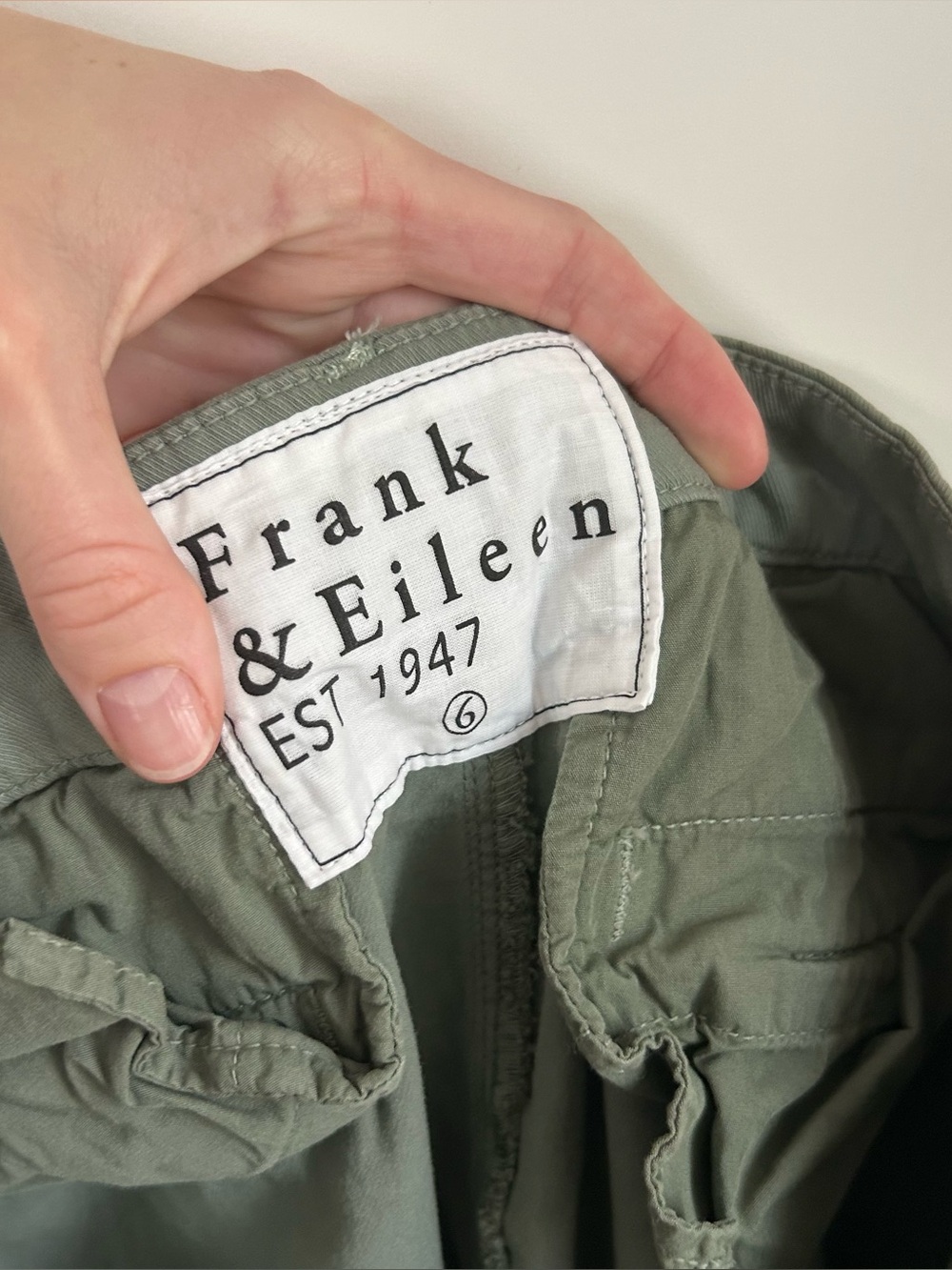 Frank & Eileen Wicklow Pants Olive Green Size 6 - Picture 7 of 10